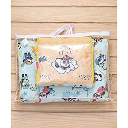 Babyhug Velour Sleeping Bag Animal Faces Print - Multicolor
