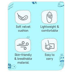 Babyhug Velour Sleeping Bag Animal Faces Print - Multicolor