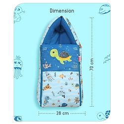 Babyhug Velour Sleeping Bag Animal Faces Print - Multicolor