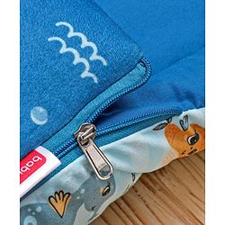 Babyhug Velour Sleeping Bag Animal Faces Print - Multicolor