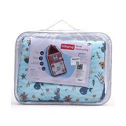 Babyhug Velour Sleeping Bag Animal Faces Print - Multicolor