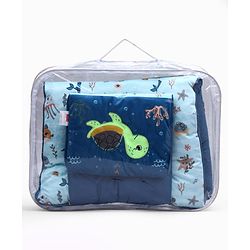 Babyhug Velour Sleeping Bag Animal Faces Print - Multicolor