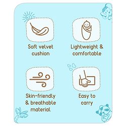 Babyhug Velour Sleeping Bag Animal Faces Print - Multicolor