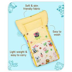 Babyhug Velour Sleeping Bag Animal Faces Print - Multicolor