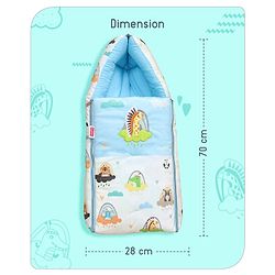 Babyhug Velour Sleeping Bag Animal Faces Print - Multicolor