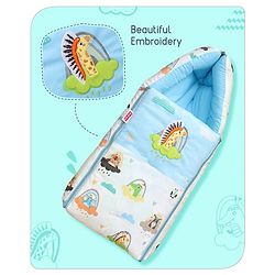 Babyhug Velour Sleeping Bag Animal Faces Print - Multicolor