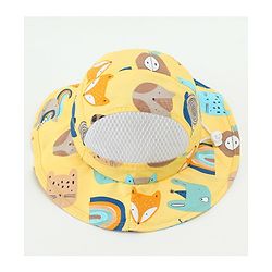 Babyhug Snail Print Bucket Hats Yellow - Diameter 16.5 cm
