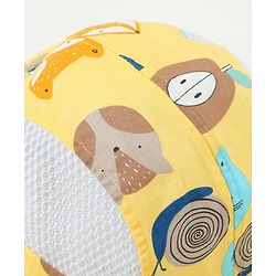 Babyhug Snail Print Bucket Hats Yellow - Diameter 16.5 cm
