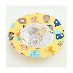 Babyhug Snail Print Bucket Hats Yellow - Diameter 16.5 cm