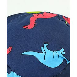 Babyhug Dino Print Bucket Hats Navy Blue - Diameter 16.5 cm