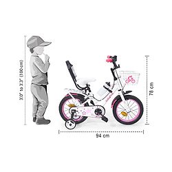 Babyhug Speedy Bicycle With Bell - Pink White| Storage Basket| Durable Brake