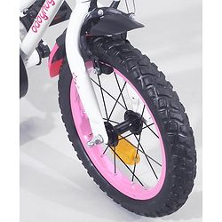 Babyhug Speedy Bicycle With Bell - Pink White| Storage Basket| Durable Brake