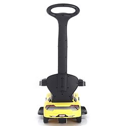 Babyhug 3 in 1 Manual Push Ride on Car with Parent Push Handle - Yellow