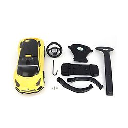 Babyhug 3 in 1 Manual Push Ride on Car with Parent Push Handle - Yellow