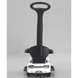Babyhug 3 in 1 Manual Push Ride on Car with Parent Push Handle - White