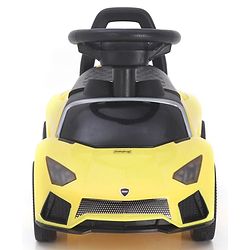 Babyhug Car Shape Manual Push Ride On With Storage -Yellow