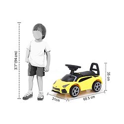 Babyhug Car Shape Manual Push Ride On With Storage -Yellow