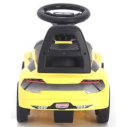 Babyhug Car Shape Manual Push Ride On With Storage -Yellow