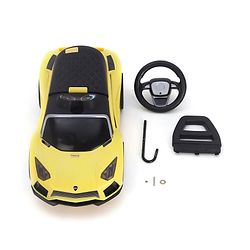 Babyhug Car Shape Manual Push Ride On With Storage -Yellow