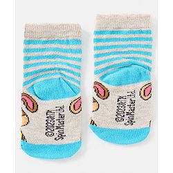 Cute Walk By Babyhug Paw Petrol Design Anti-Bacterial Ankle Length Socks Pack Of 3 - Blue & Red