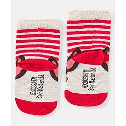 Cute Walk By Babyhug Paw Petrol Design Anti-Bacterial Ankle Length Socks Pack Of 3 - Blue & Red
