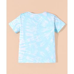 Babyhug Cotton Half Sleeves T-Shirt & Shorts Set Bus & Text Print- Blue