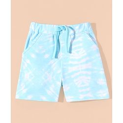 Babyhug Cotton Half Sleeves T-Shirt & Shorts Set Bus & Text Print- Blue