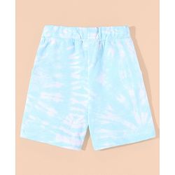 Babyhug Cotton Half Sleeves T-Shirt & Shorts Set Bus & Text Print- Blue
