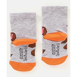 Cutewalk By Babyhug Anti Bacterial Ankle Length Non Terry Socks Paw Patrol Design Pack of 3- Grey & Red