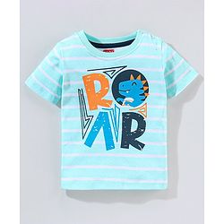 Babyhug 100% Cotton Half sleeves Roar Printed T-Shirt and Shorts - Blue