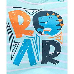 Babyhug 100% Cotton Half sleeves Roar Printed T-Shirt and Shorts - Blue