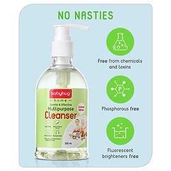 Babyhug Home All Purpose Neem Oil Cleanser for Baby-Safe Cleaning  300ml | Multipurpose Surface Cleaner for Toys & Floors | kills 99.9% Germs | Anti- Bacterial | Natural | Phosphorus Free