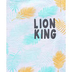 Babyhug Cotton Half Sleeves T-Shirt Lion King Print - White