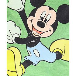 Babyhug Cotton Half Sleeves T-Shirt Mickey Mouse Print - Olive Green