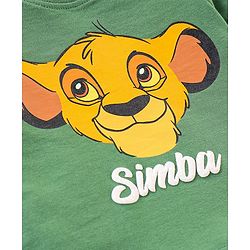 Babyhug Cotton Half Sleeves T-Shirt Simba Print - Green