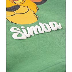Babyhug Cotton Half Sleeves T-Shirt Simba Print - Green