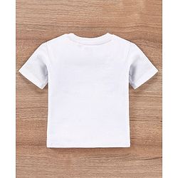 Babyhug 100% Cotton Half Sleeves T-Shirt and Knee Length Shorts Lion Print - White and Olive