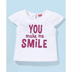Babyhug Cotton Short Sleeves Tees with Graphics & Frill Detailing Pack of 5 - Blue & Pink