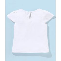 Babyhug Cotton Short Sleeves Tees with Graphics & Frill Detailing Pack of 5 - Blue & Pink