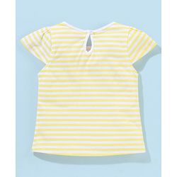 Babyhug Cotton Short Sleeves Tees with Graphics & Frill Detailing Pack of 5 - Blue & Pink