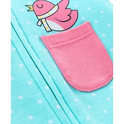 Babyhug Cotton Full Sleeves Sleep Suit Llama & Bird Print- Blue