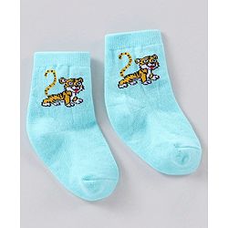 Cute Walk by Babyhug Anti Bacterial Ankle Length Striped Socks Pack of 3 - Blue Yellow