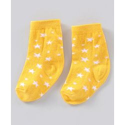 Cute Walk by Babyhug Anti Bacterial Ankle Length Striped Socks Pack of 3 - Blue Yellow