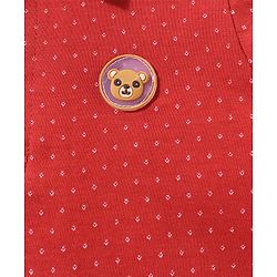 Babyhug Cotton Half Sleeves Polo T-Shirt Printed With Graphic - Maroon