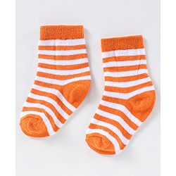 Cute Walk by Babyhug Anti Bacterial Ankle Length Non Terry Striped Socks Star Print Pack of 3 - Blue Green