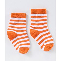 Cute Walk by Babyhug Anti Bacterial Ankle Length Non Terry Striped Socks Star Print Pack of 3 - Blue Green