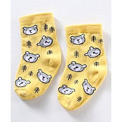 Cute Walk by Babyhug Anti Bacterial Ankle Length Non Terry Striped Socks Pack of 3 - Blue Yellow