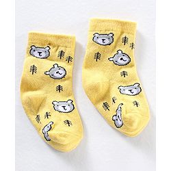 Cute Walk by Babyhug Anti Bacterial Ankle Length Non Terry Striped Socks Pack of 3 - Blue Yellow