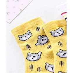 Cute Walk by Babyhug Anti Bacterial Ankle Length Non Terry Striped Socks Pack of 3 - Blue Yellow
