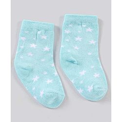 Cute Walk by Babyhug Ankle Length Anti Bacterial Space Theme Socks Pack Of 3 - Blue White